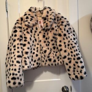 Molly Green Women's Faux Fur Jacket Size L NWT